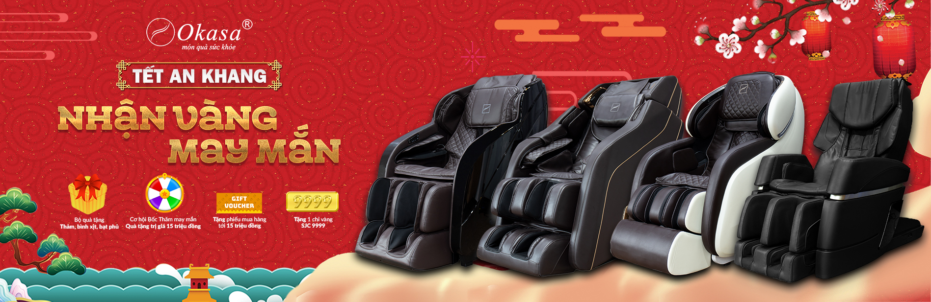 Ghế massage Okassa - Tưng bừng tết 2020
