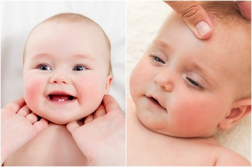 cách mát xa đầu cho trẻ sơ sinh