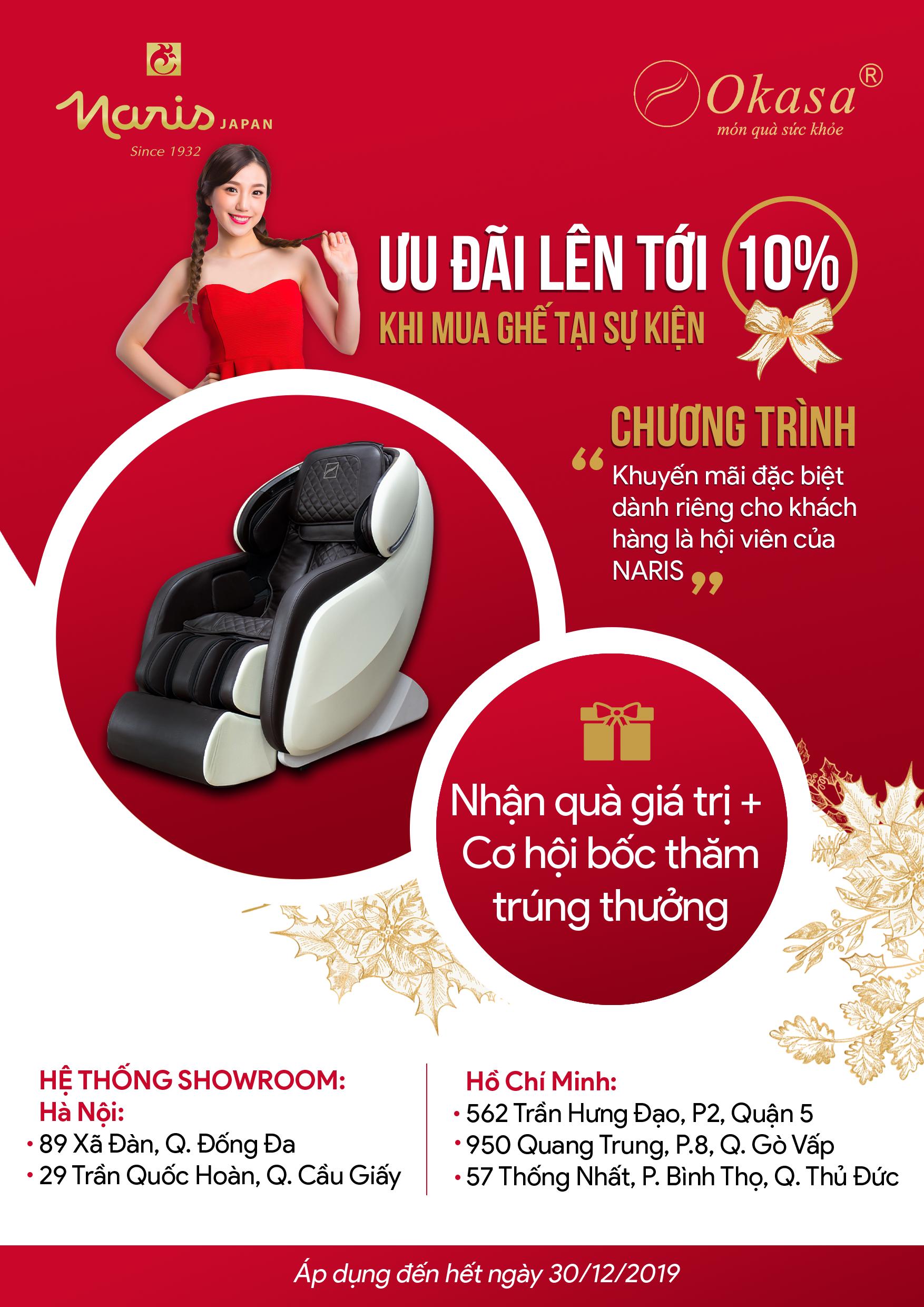 Khuyến mãi của Okasa dành tặng khách hàng trong ngày sự kiện