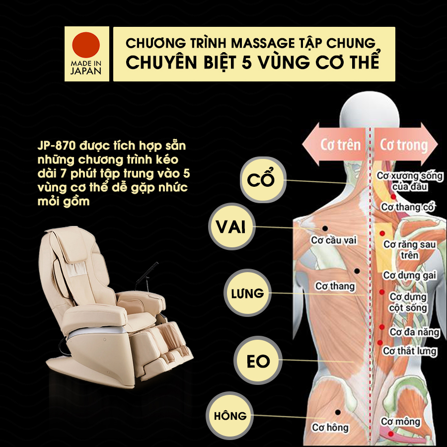 ghế massage FUJIIRYOKI JP-870 massage toàn thân