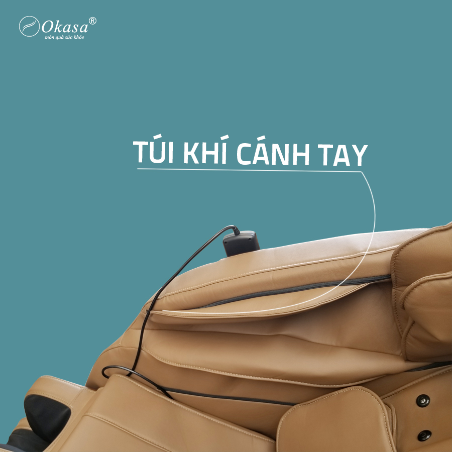 Túi khí cánh tay trên ghế massage Okasa OS 168 Plus
