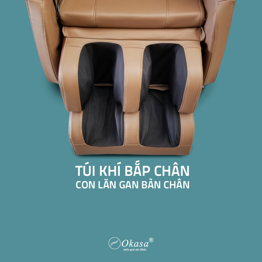 Túi khi bắp chân trên ghế massage Okasa 168 Plus