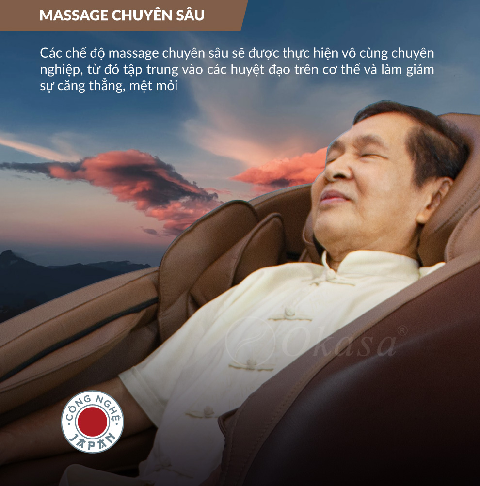 ghế massage Okasa OS 168 Plus massage chuyên sâu