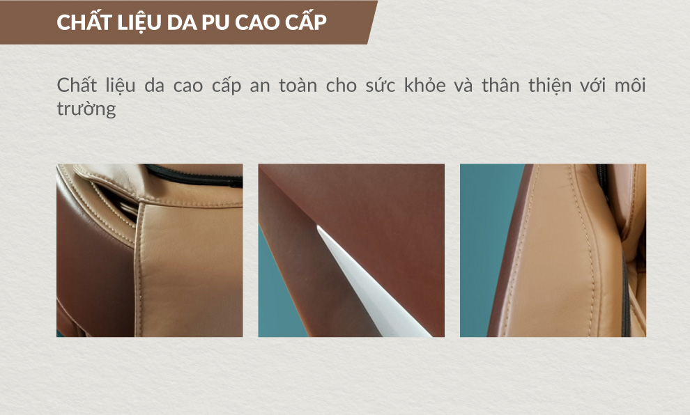 ghế massage Okasa OS 168 Plus có chất liệu da ghế cao cấp