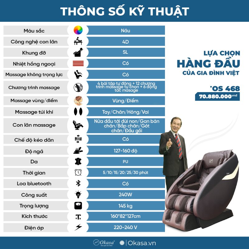 Ghế massage Okasa OS-468