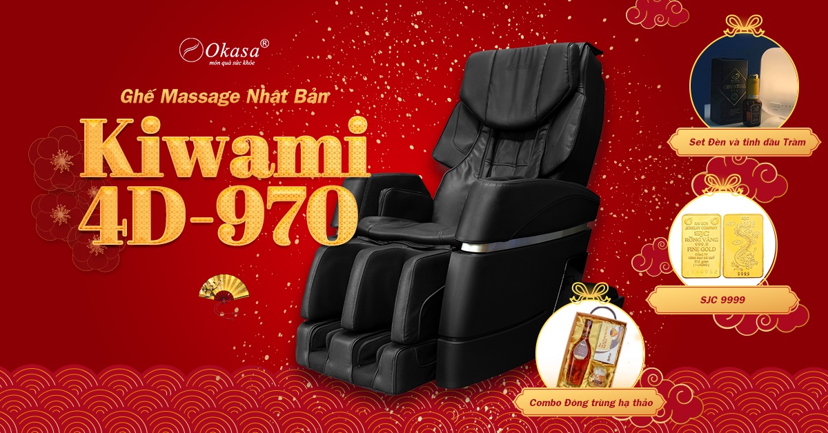 Mua ghế massage Kiwami 4D 970 nhận lì xì đầu năm